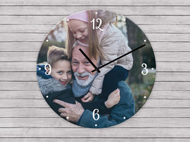 Fotouhr als Geschenk für Opa