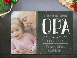 Glasschneidebrett für Papa