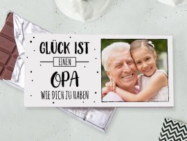 Foto-Schokolade für Opa
