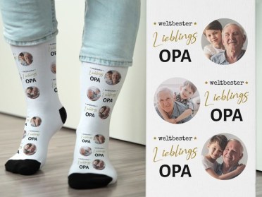 Foto-Socken Lieblingsopa