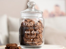 Keksglas als Geschenk für die Patin