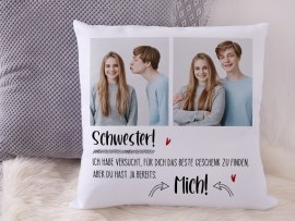 Fotokissen Schwester