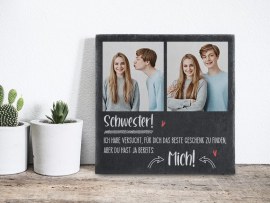 Schieferplatte Schwester-Geschenk