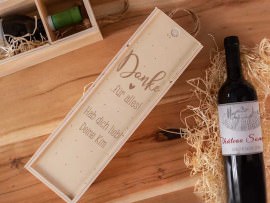 Holzbox für Flaschen