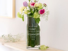 Gravierte Vase Schwiegermutter-Geschenk