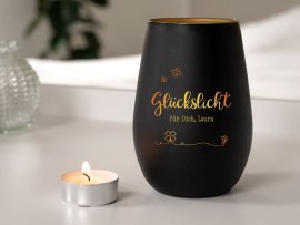 Windlicht mit Gravur
