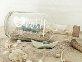 Gravierte Flasche Geldgeschenk