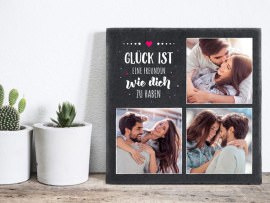 Schieferplatte mit Foto