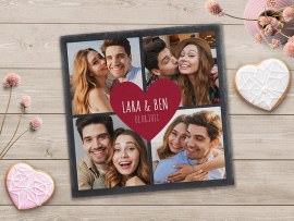 Schieferplatte mit Foto