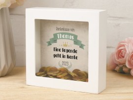 Bilderrahmen-Spardose Rente