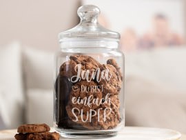 Keksglas mit Gravur