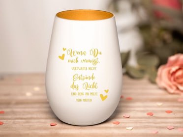 Graviertes Windlicht Aufmunterung