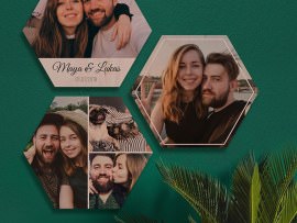 Hexagon Holzbild