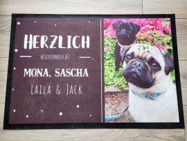 Bedruckte Fußmatte für Hundebesitzer