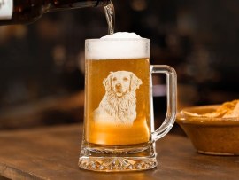 Bierglas für Hundebesitzer mit Foto vom Haustier