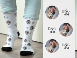 Socken mit Hundefotos