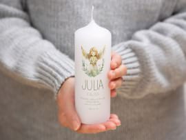 Bedruckte Kerze Schutzengel