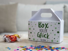 Süßigkeitenbox Box voller Glück