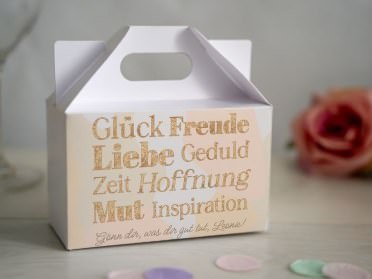 Süßigkeitenbox als Glücksbringer-Geschenk