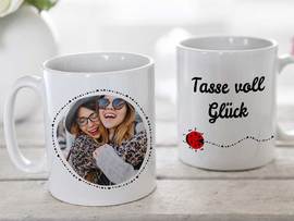 Fototasse als Viel Glück Geschenk
