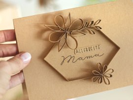 Muttertagskarte aus Kraftpapier