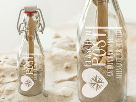 Gutschein in Flasche verschenken