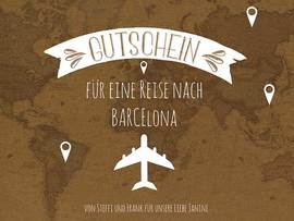 Gutschein Reise Weltkarte