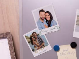 Retro-Magnet als Dankeschön für Hochzeitsgäste