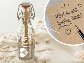 Heiratsantrag in Flaschenpost