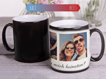 Zaubertasse als Idee zum Heiratsantrag