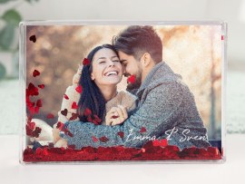 Hochzeitsversteigerung Schüttelrahmen Brautpaar