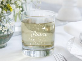 Graviertes Trinkglas mit Namen