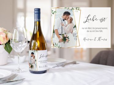 Wein-Etikett mit Foto