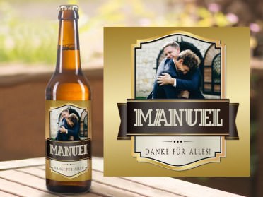 Personalisierte Bieretiketten für den Trauzeugen