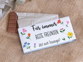 Personalisierte Schokolade Geschenk Trauzeugin