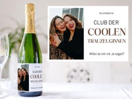 Sektetikett Club der coolen Trauzeuginnen