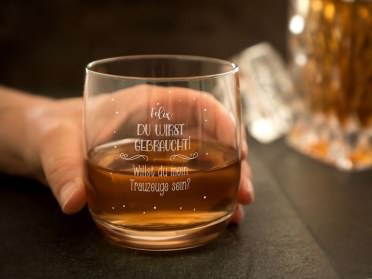 Whiskyglas Trauzeuge