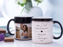Personalisierte Zaubertasse Willst du meine Trauzeugin sein?