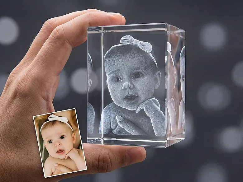 3D Glasfoto Baby