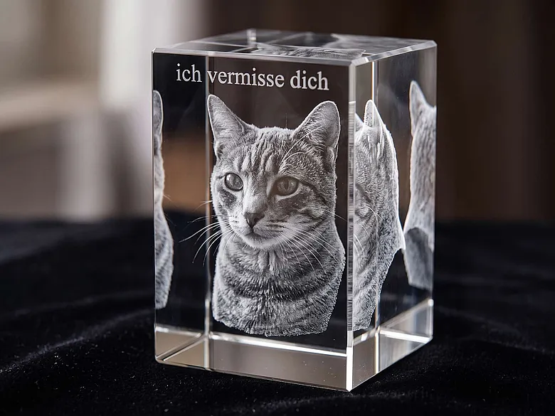 3D Glasfoto Hochformat