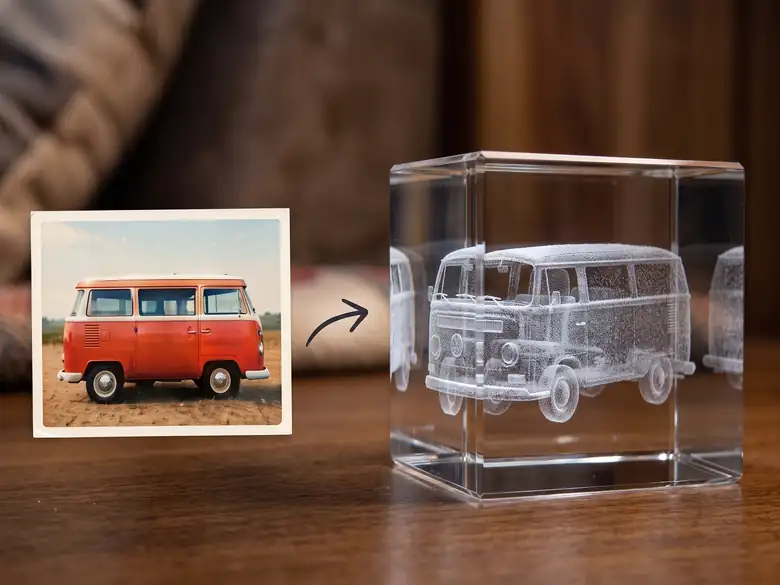 3D-Glasfoto Sonderanfertigung Fahrzeug