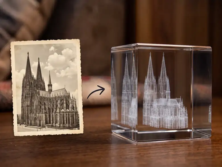 3D-Glasfoto Sonderanfertigung Gebäude