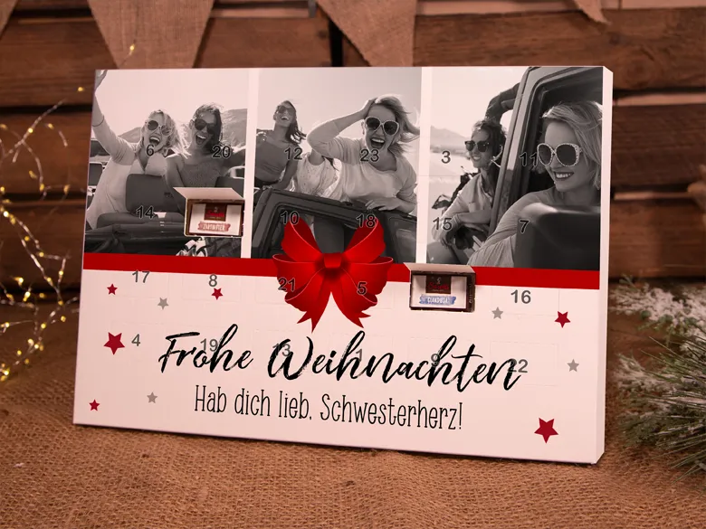 Foto-Adventskalender für die Schwester