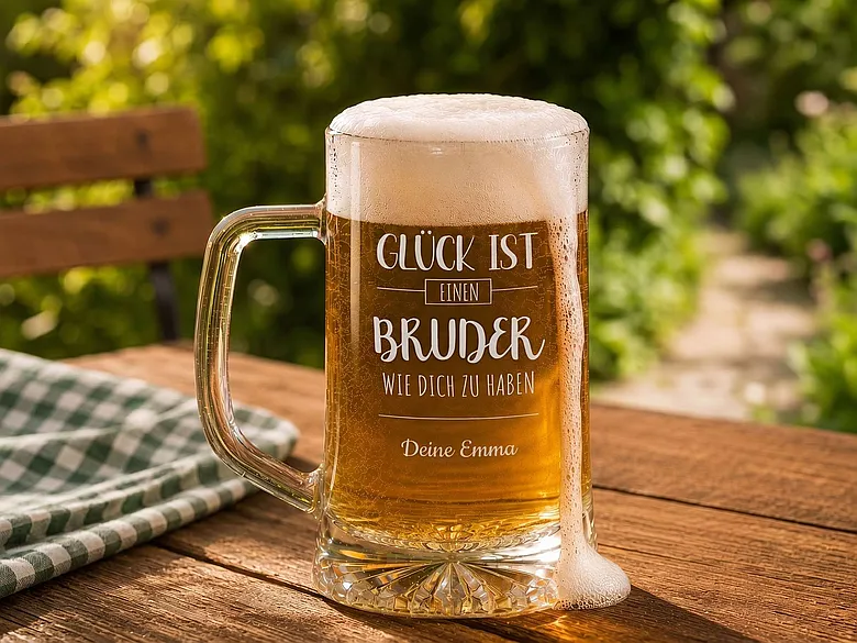 Bierkrug Geschenkidee für Bruder