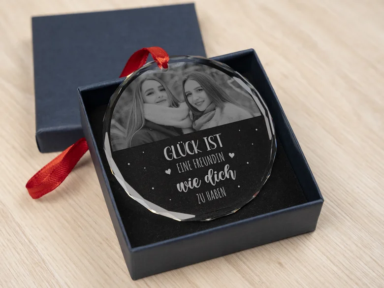Deko-Glasanhänger mit Geschenkbox
