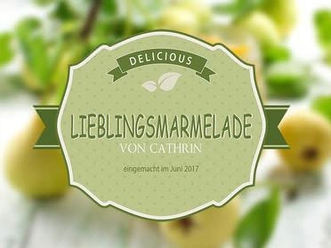 Etikett für Marmeladengläser