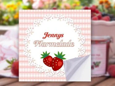 Marmeladenetikett Erdbeere