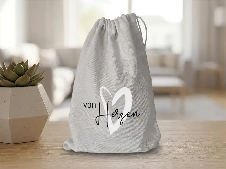 Geschenkbeutel von Herzen