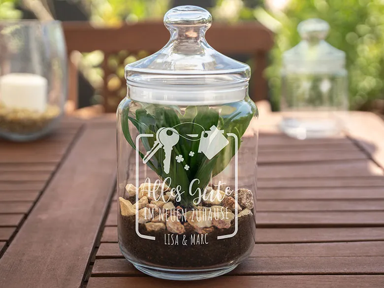 Keksglas als personalisiertes Einzugsgeschenk