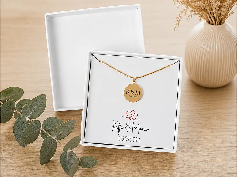 Geschenkschachtel Kette Motiv Liebe